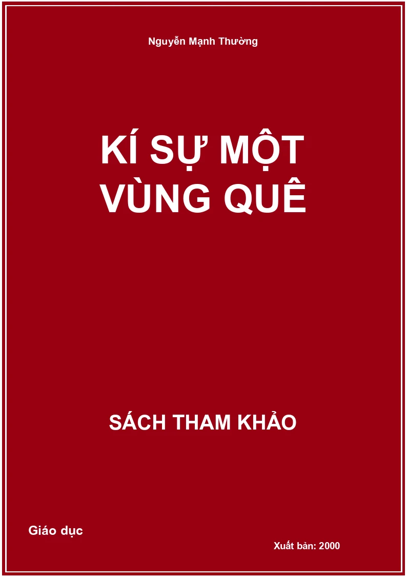 Kí sự một vùng quê