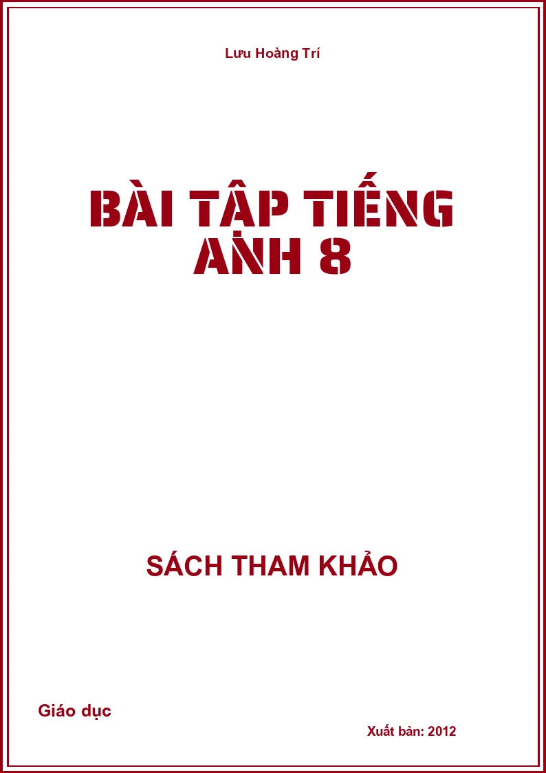 Bài tập Tiếng anh 8
