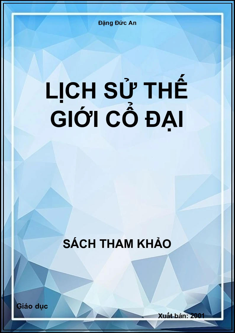 Lịch sử thế giới Cổ đại