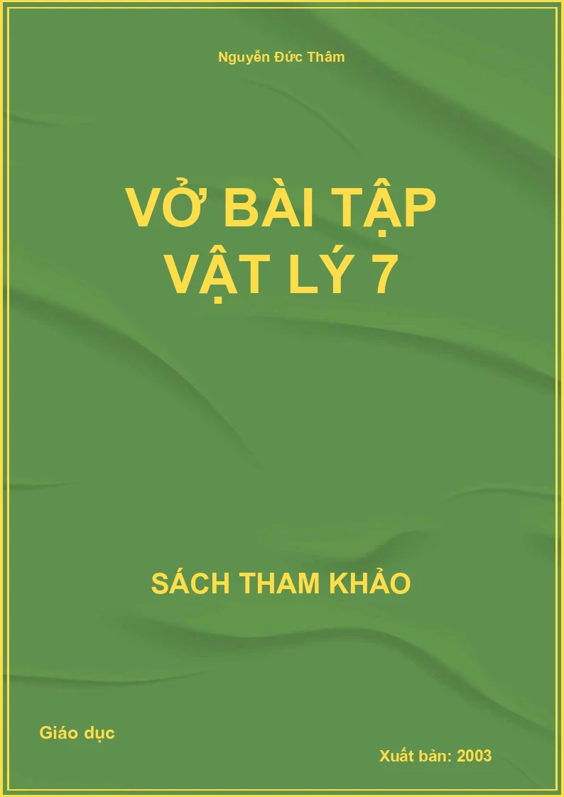 Vở bài tập Vật lý 7