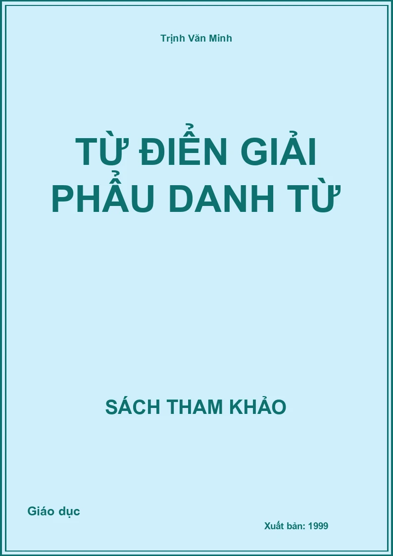 Từ điển giải phẩu danh từ
