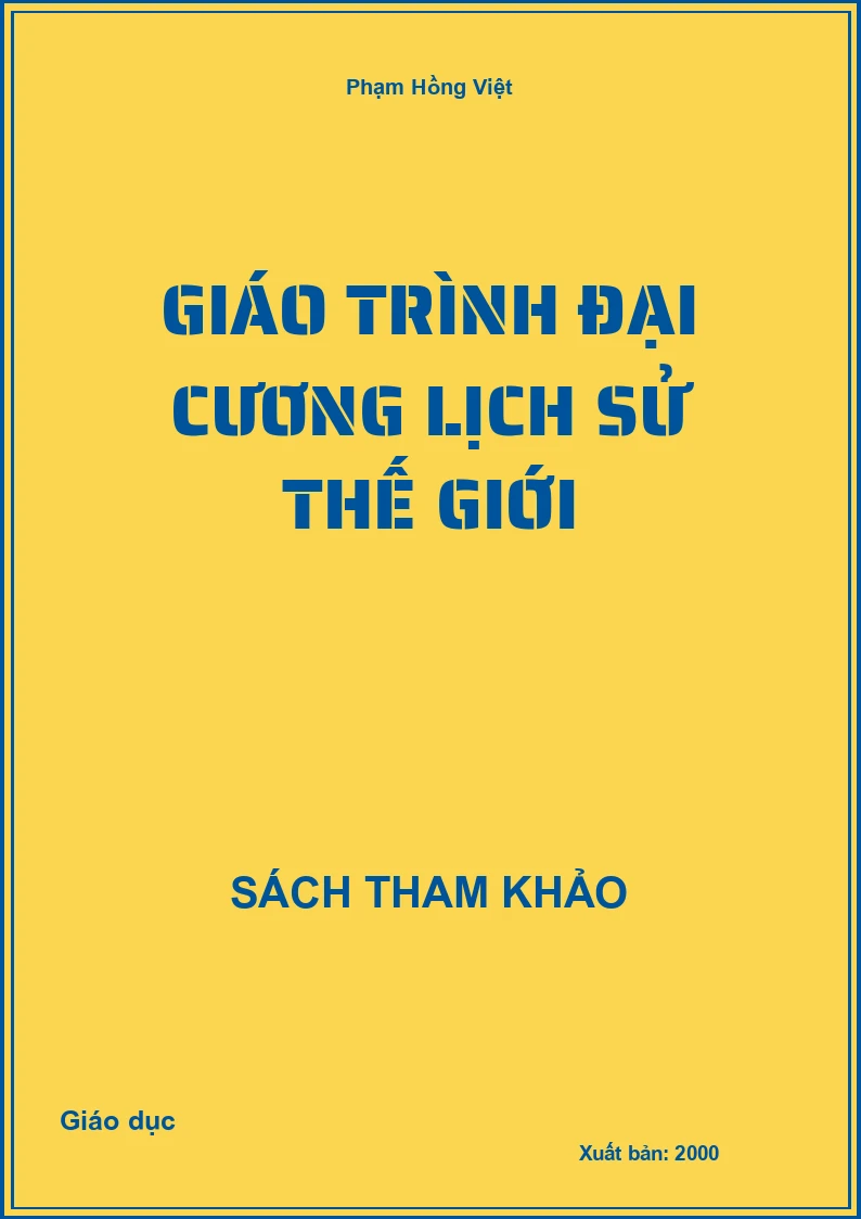 Giáo trình đại cương lịch sử thế giới