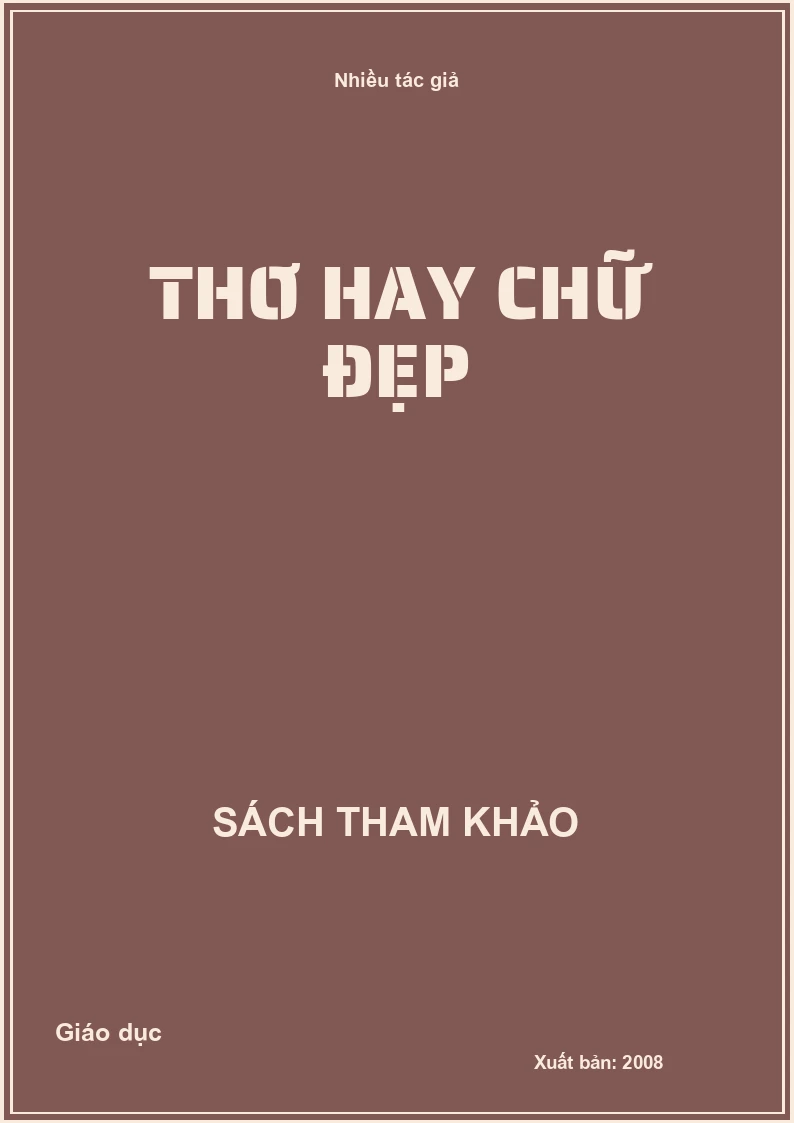 Thơ hay chữ đẹp