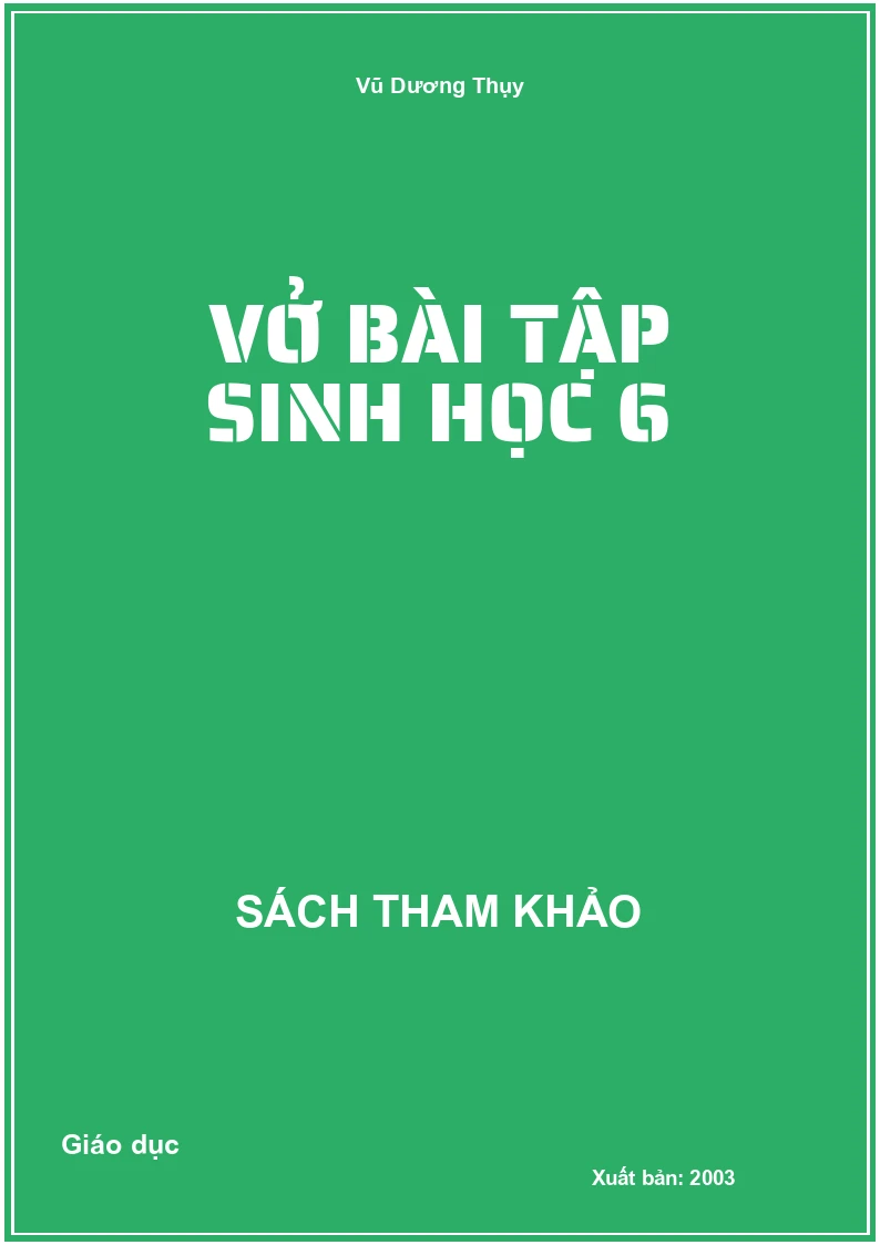 Vở bài tập Sinh học 6