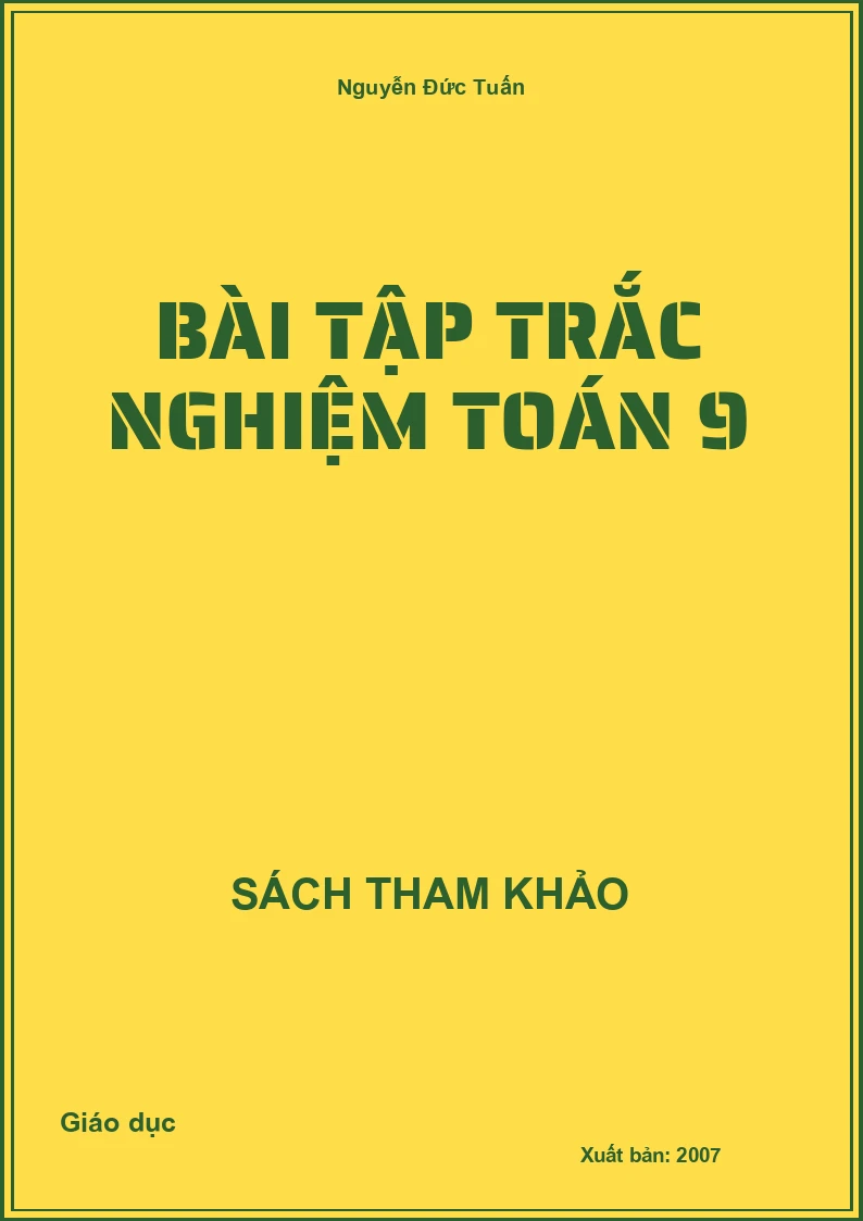 Bài tập trắc nghiệm Toán 9