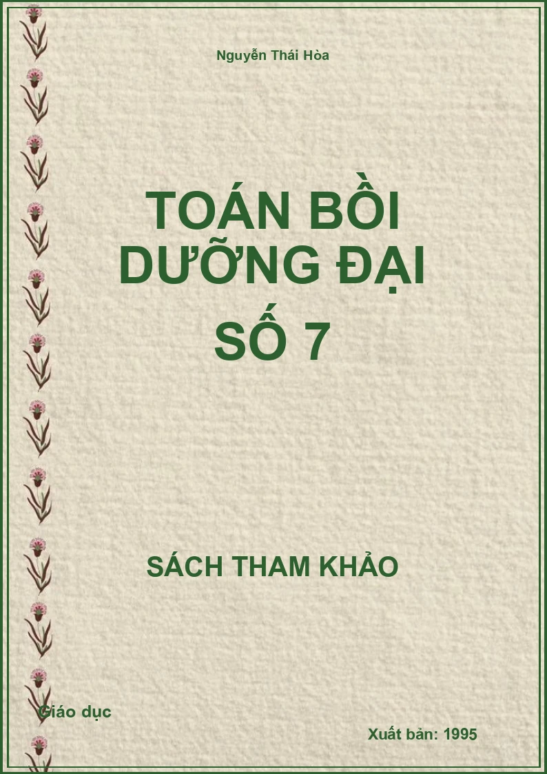 Toán bồi dưỡng đại số 7