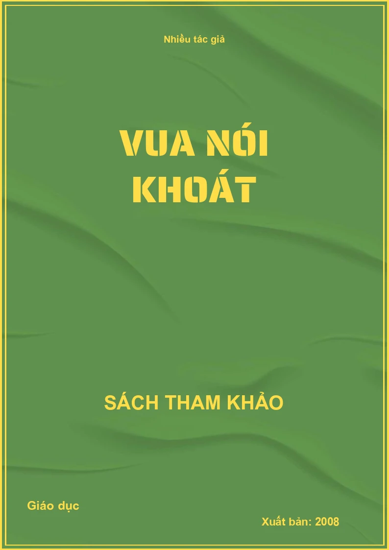 Vua nói khoát