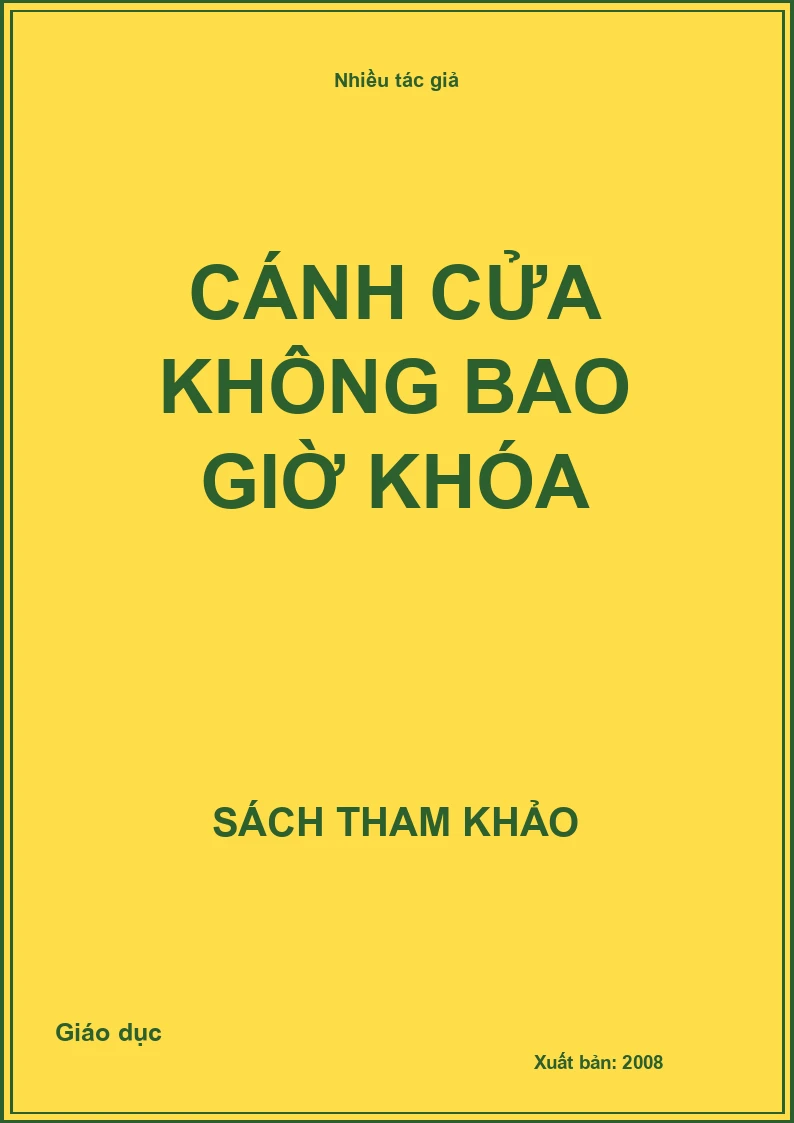 Cánh cửa không bao giờ khóa