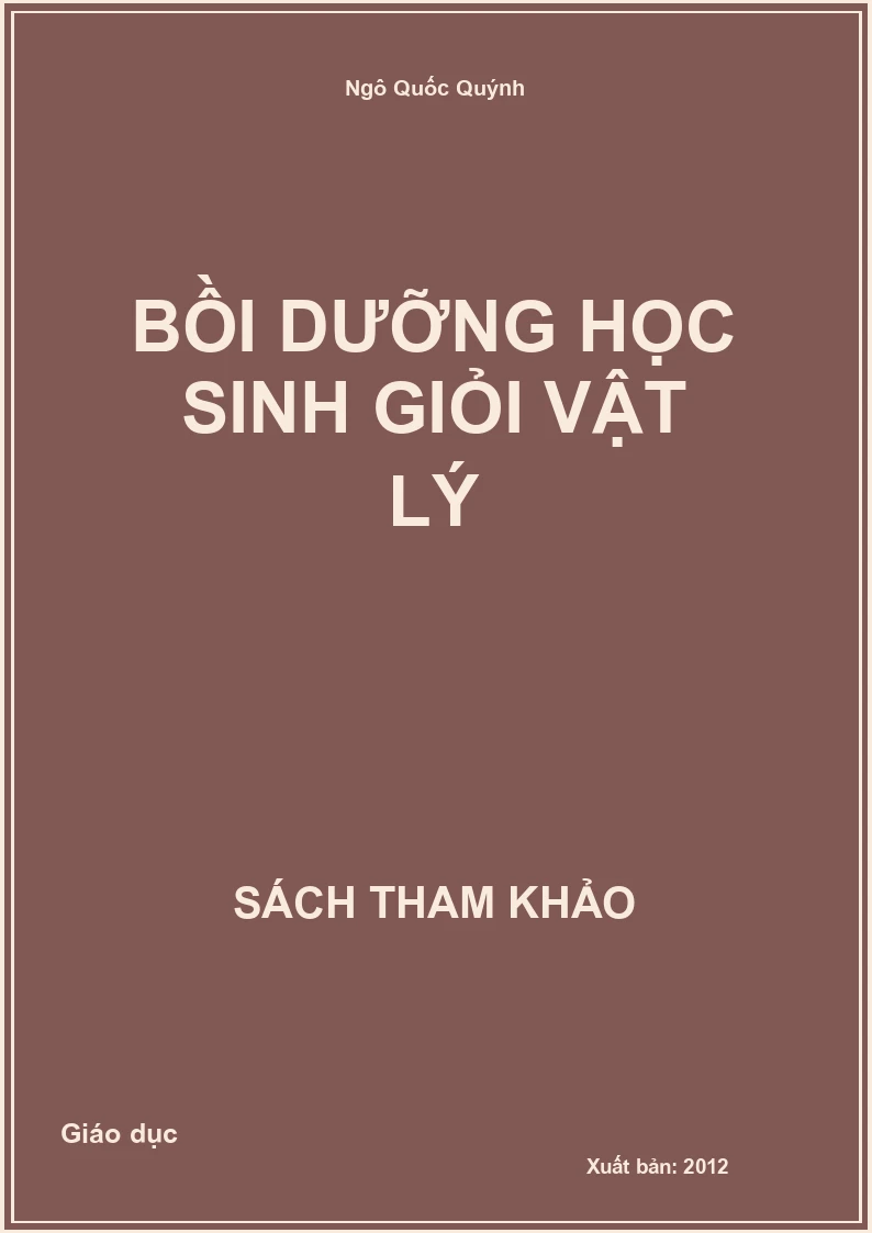 Bồi dưỡng học sinh giỏi Vật lý