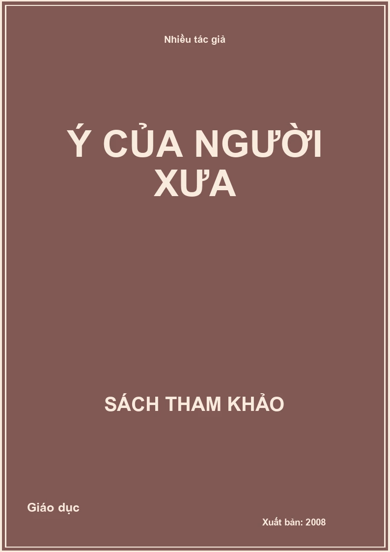 Ý của người xưa