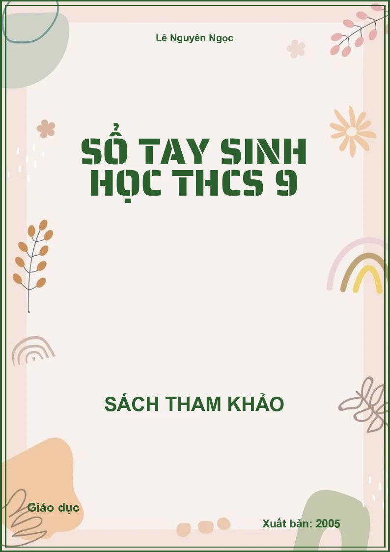 Sổ tay sinh học THCS 9