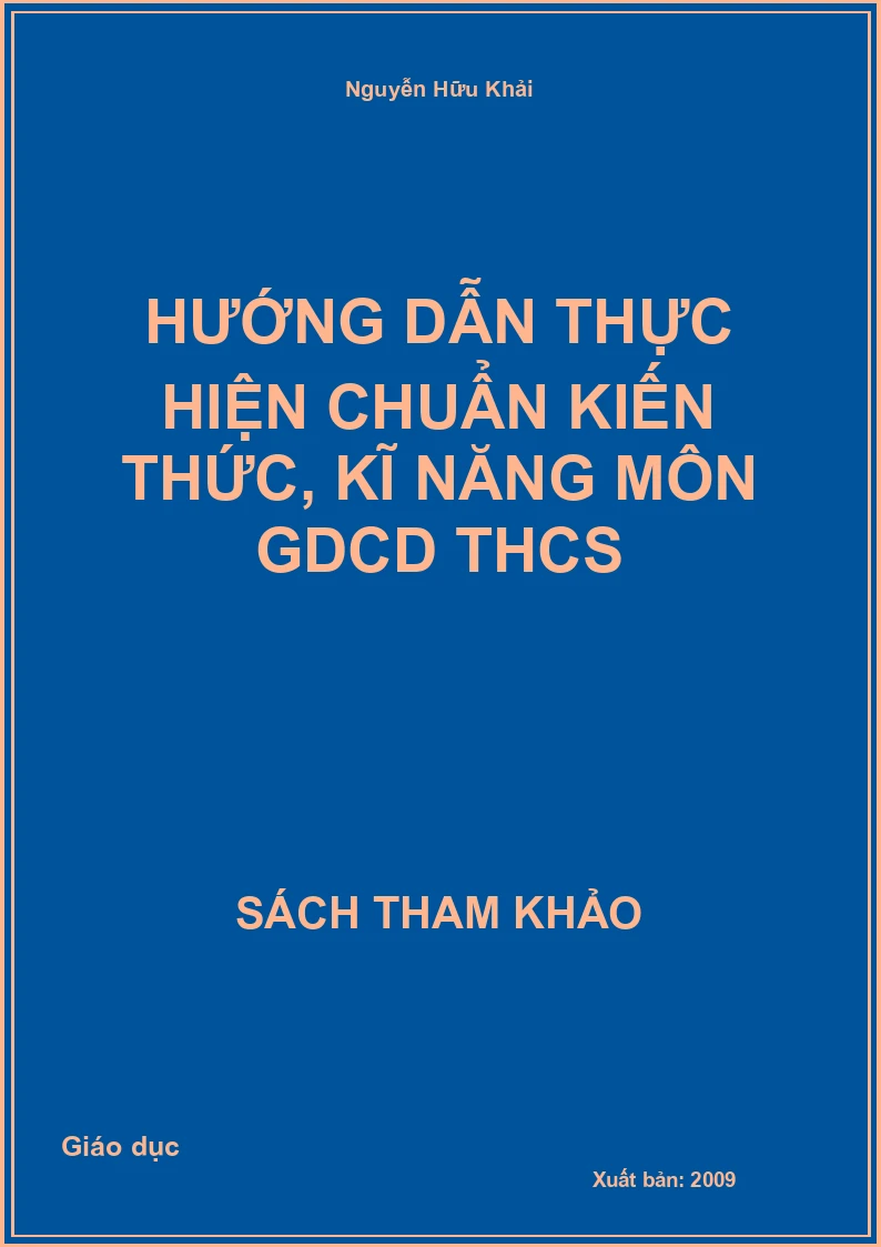 Hướng dẫn thực hiện chuẩn kiến thức, kĩ năng môn GDCD THCS