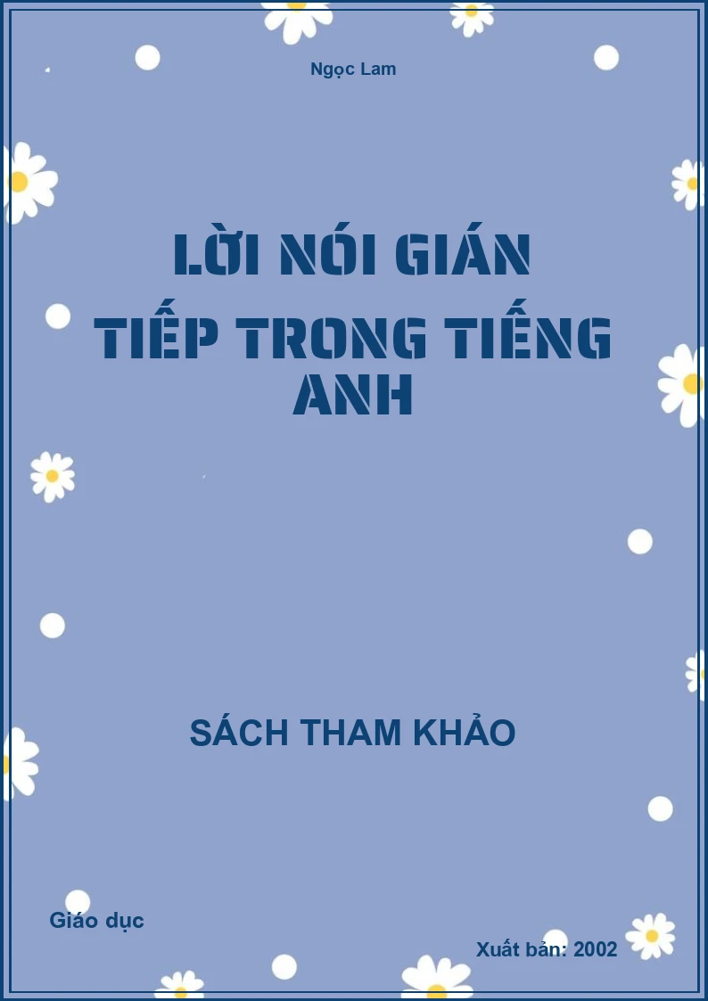 Lời nói gián tiếp trong Tiếng anh