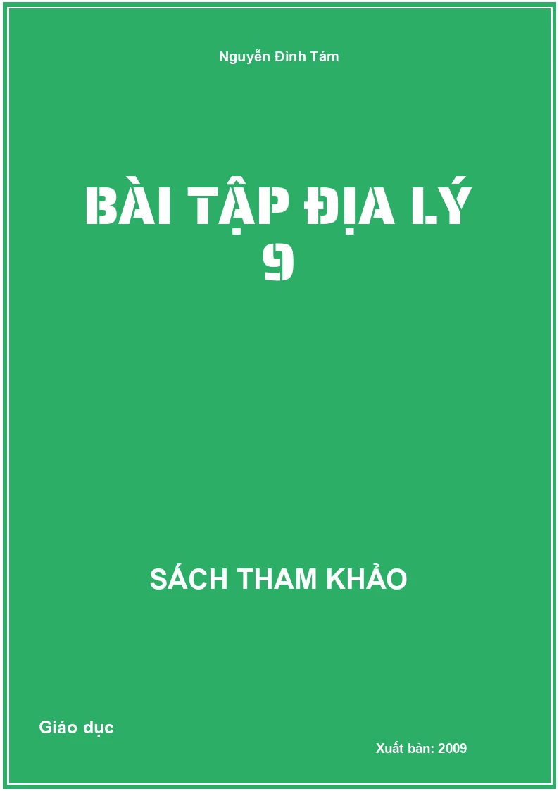 Bài tập Địa lý 9