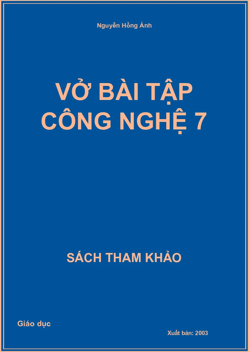 Vở bài tập Công nghệ 7