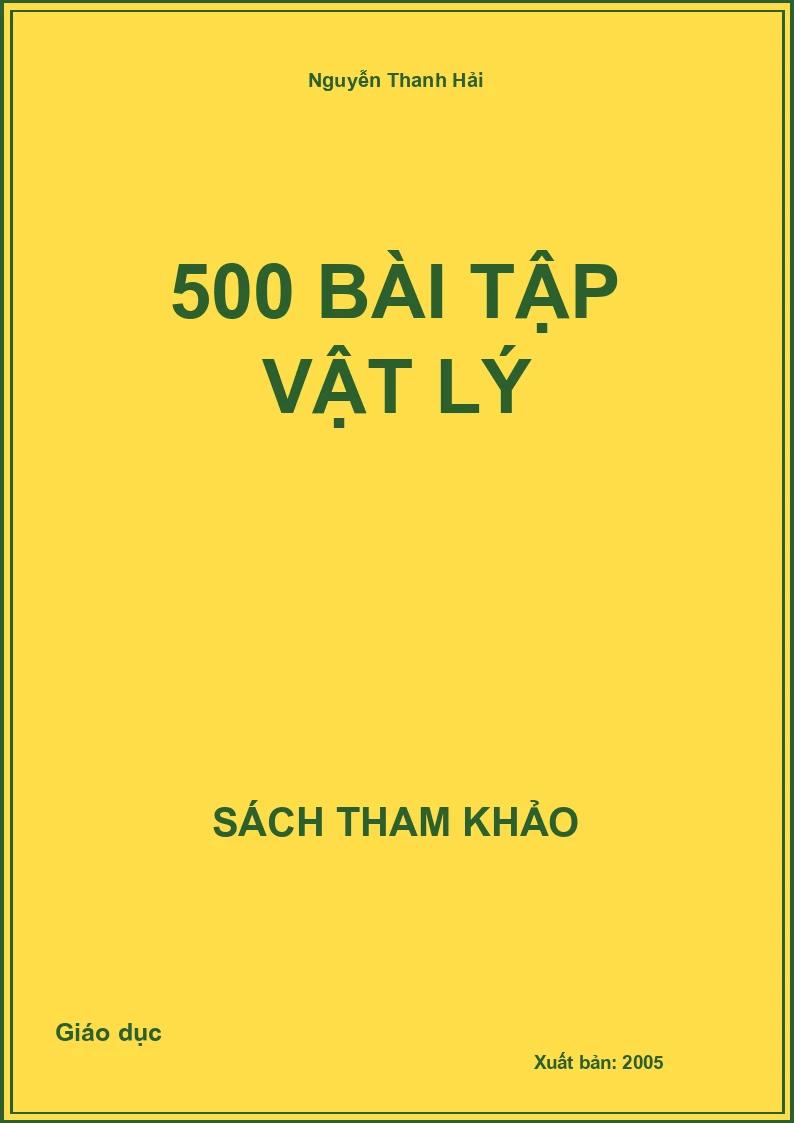 500 Bài tập Vật lý