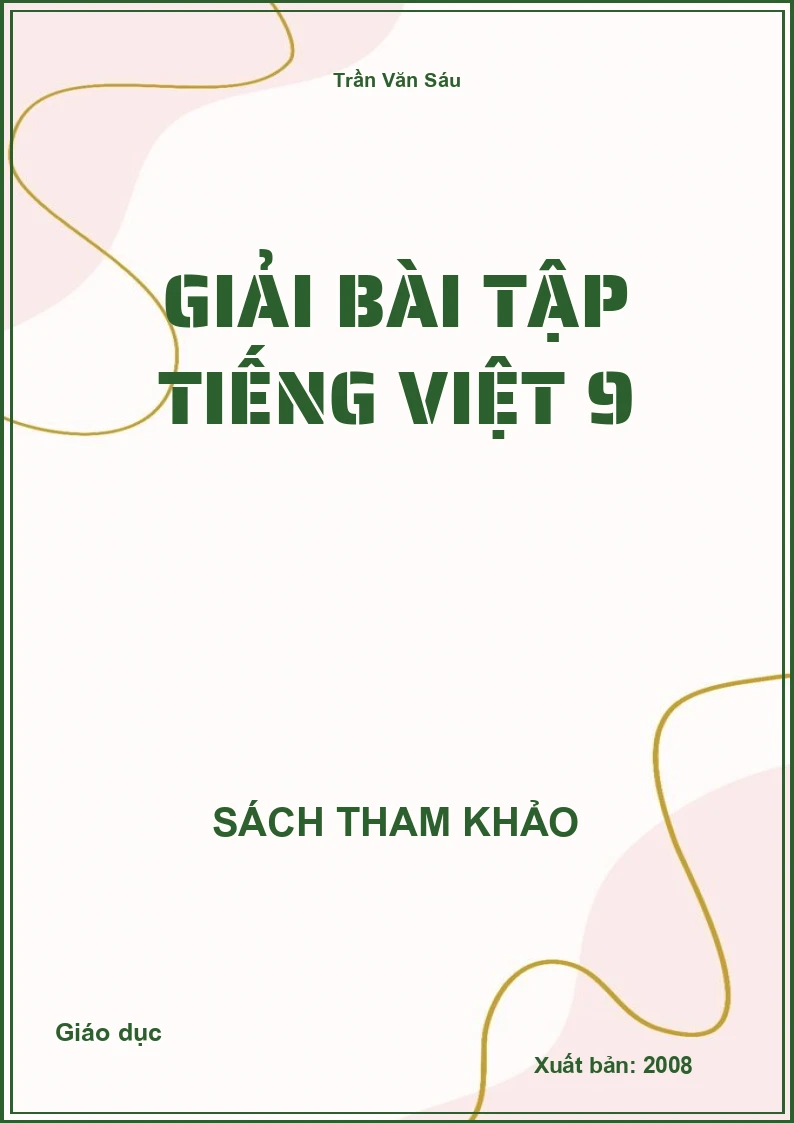 Giải bài tập Tiếng việt 9