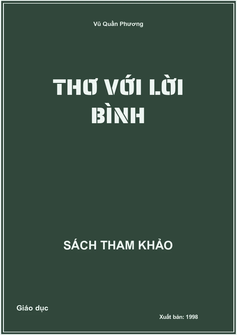 Thơ với lời bình