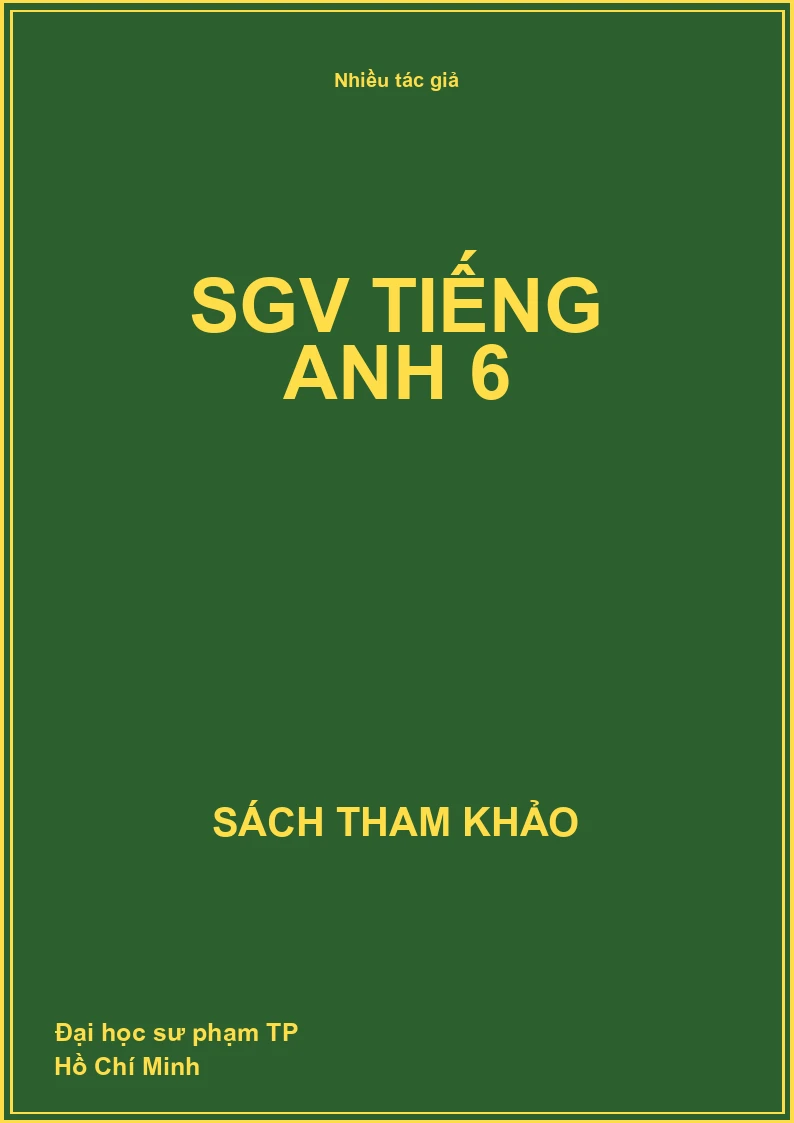 SGV Tiếng anh 6