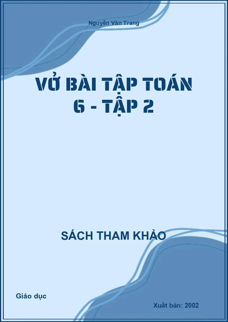 Vở bài tập Toán 6 - Tập 2