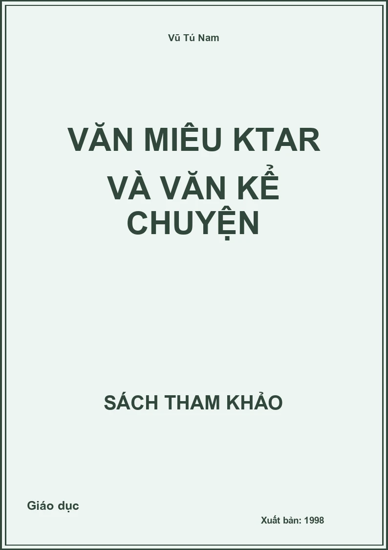 Văn Miêu tả và văn kể chuyện