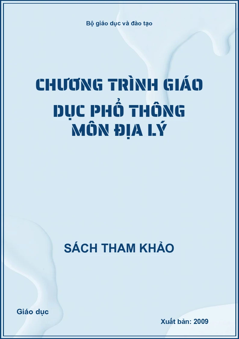 Chương trình giáo dục phổ thông môn Địa lý