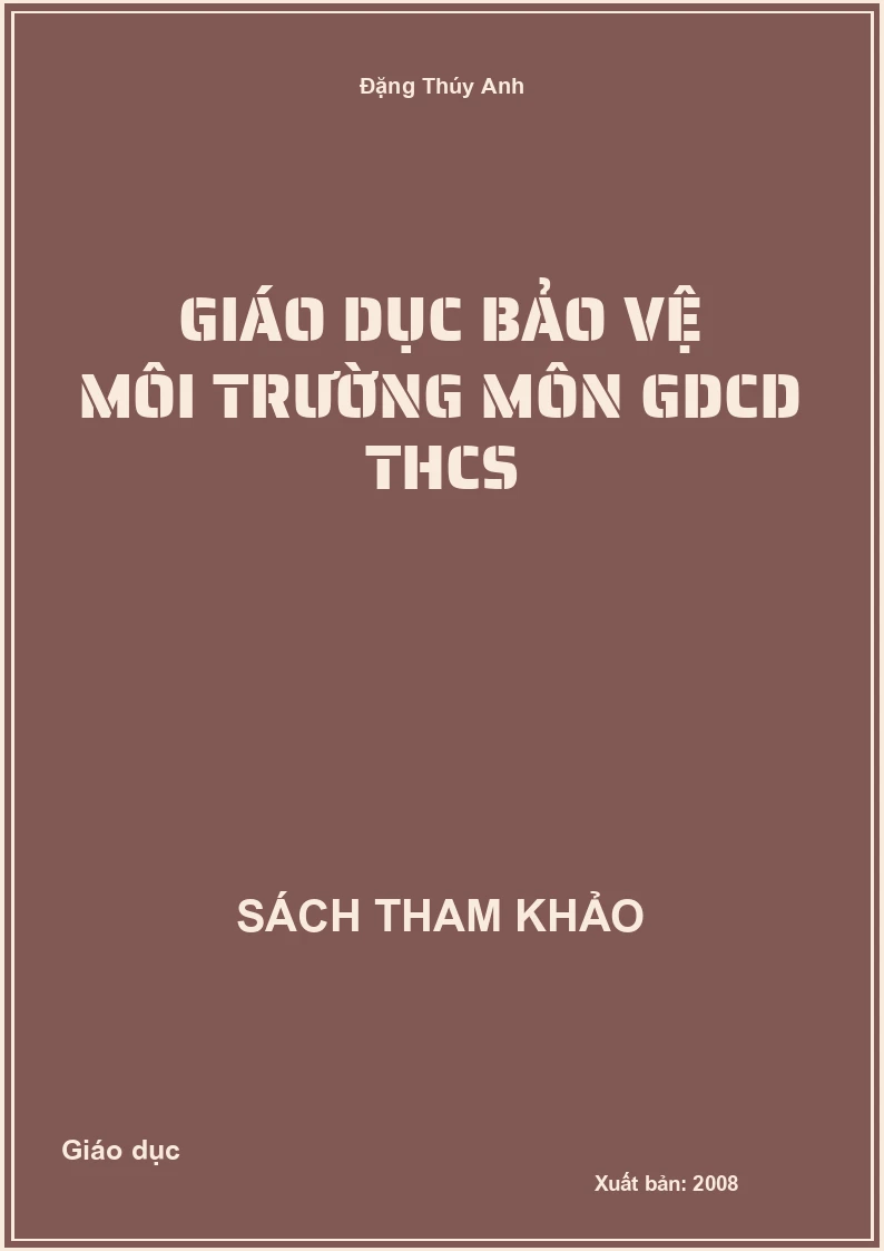 Giáo dục bảo vệ môi trường môn GDCD THCS