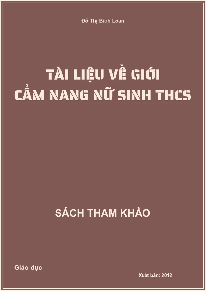 Tài liệu về giới cẩm nang nữ sinh THCS