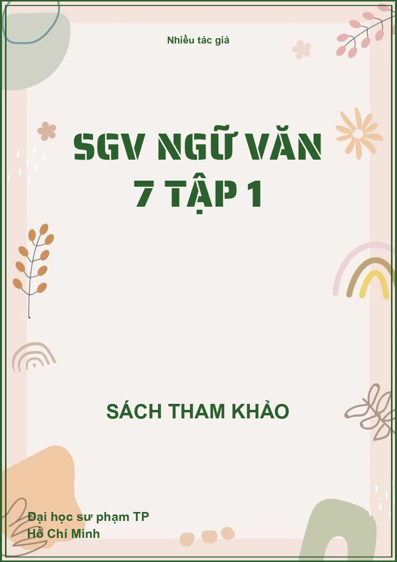 SGV Ngữ văn 7 Tập 1