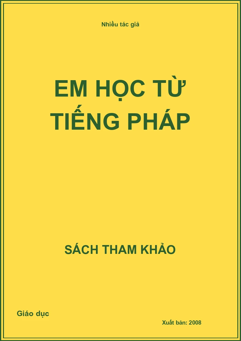 Em học từ tiếng pháp
