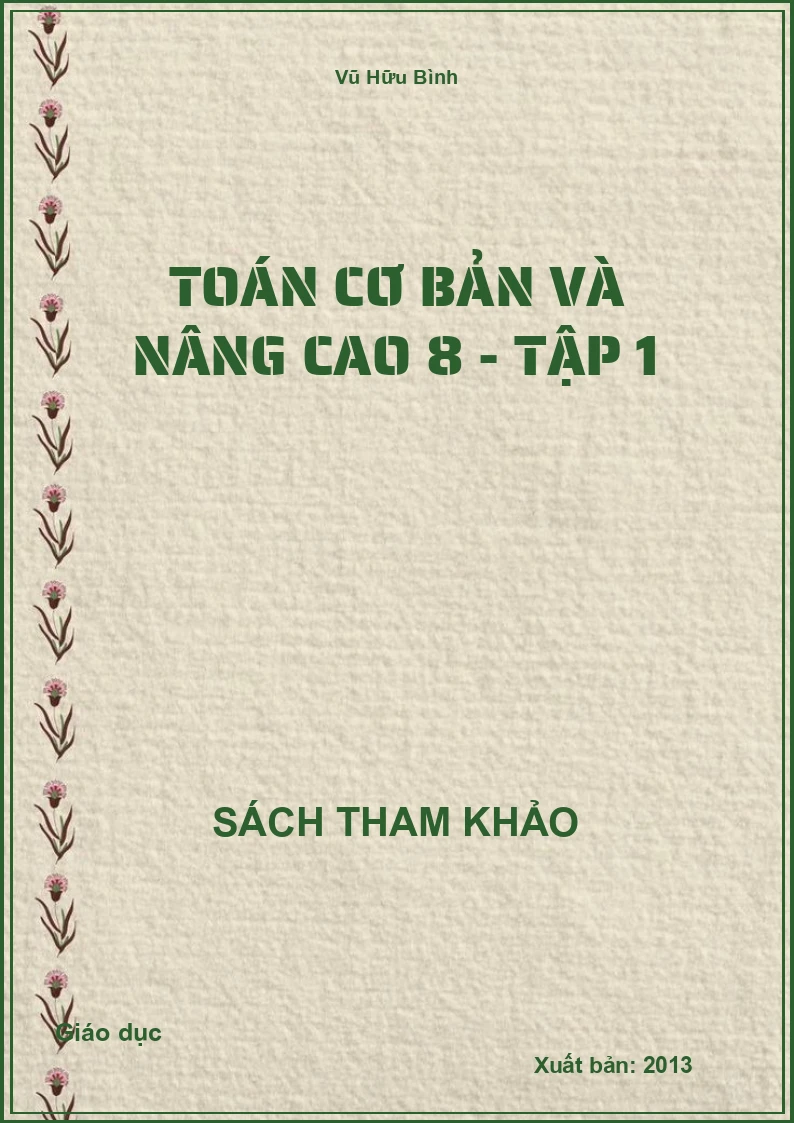 Toán cơ bản và nâng cao 8 - Tập 1