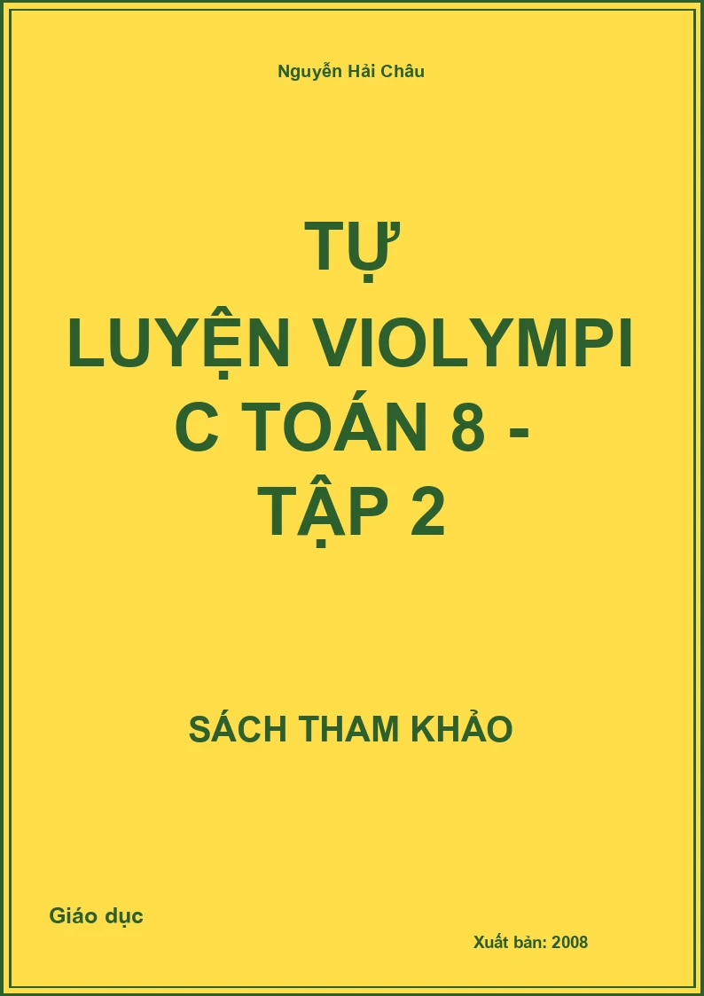 Tự luyện violympic Toán 8 - Tập 2
