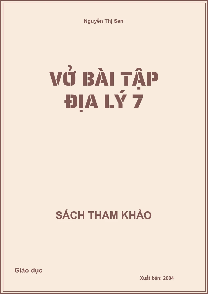 Vở bài tập Địa lý 7