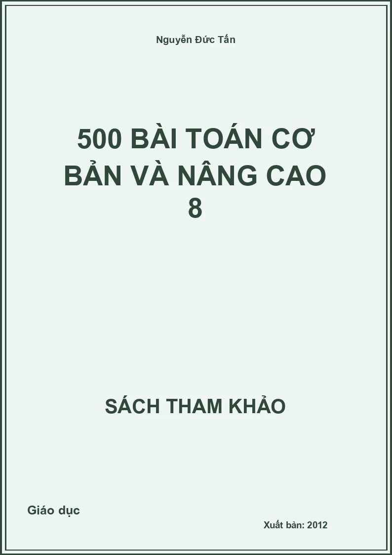 500 Bài Toán cơ bản và nâng cao 8