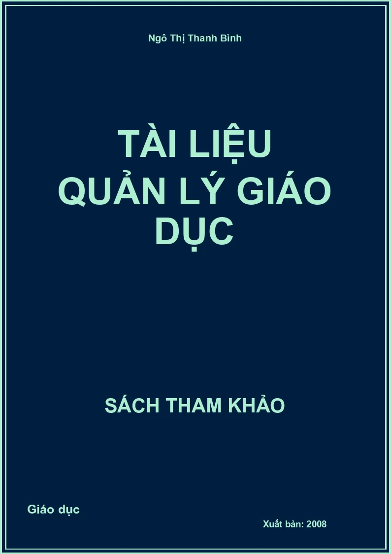 Tài liệu quản lý giáo dục