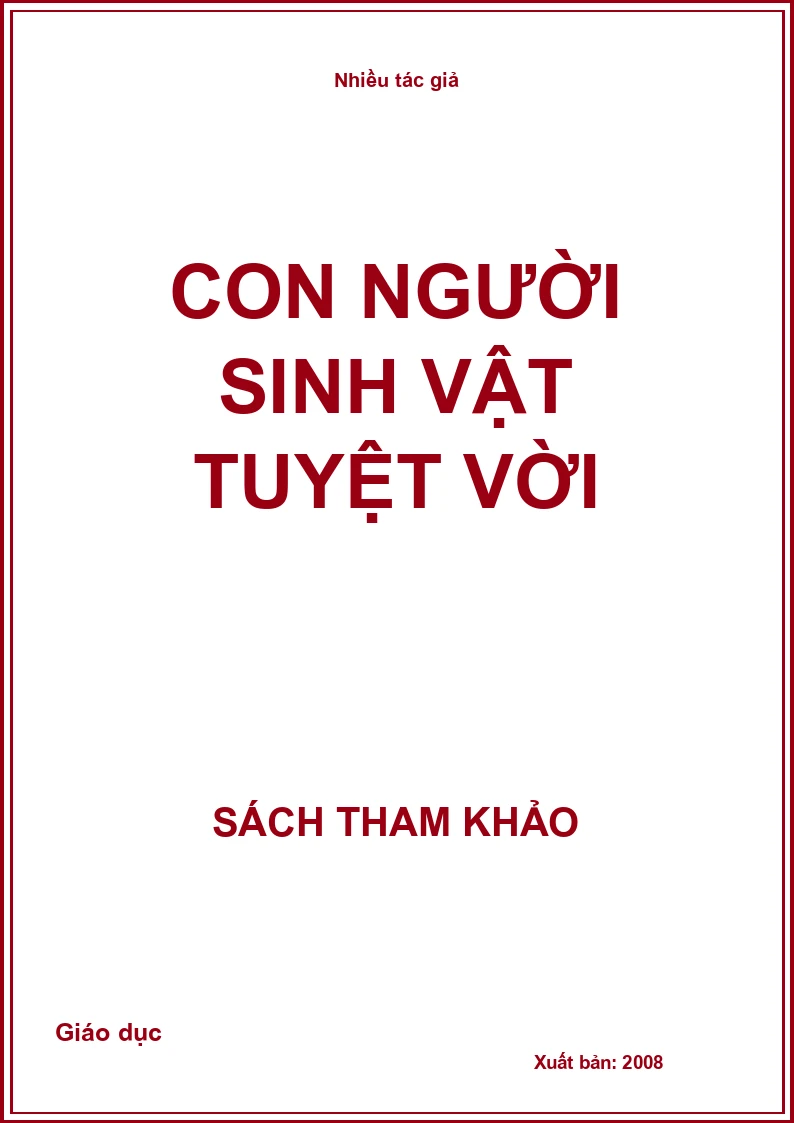 Con người sinh vật tuyệt vời