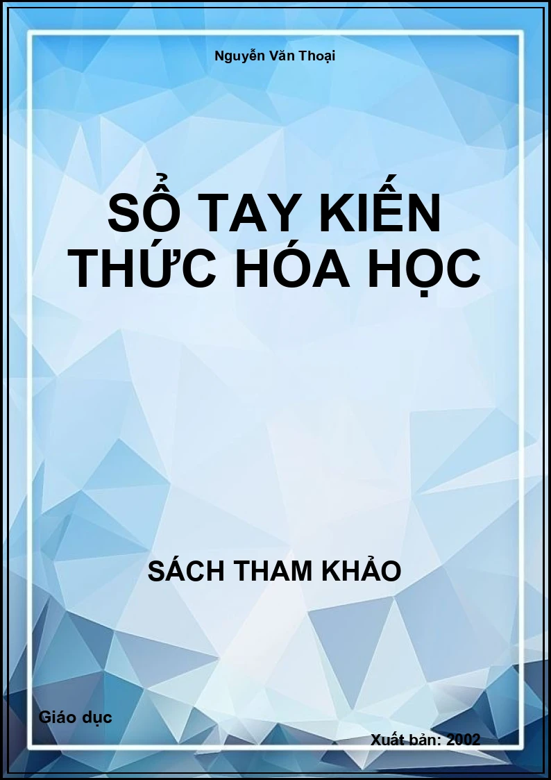 Sổ tay kiến thức hóa học