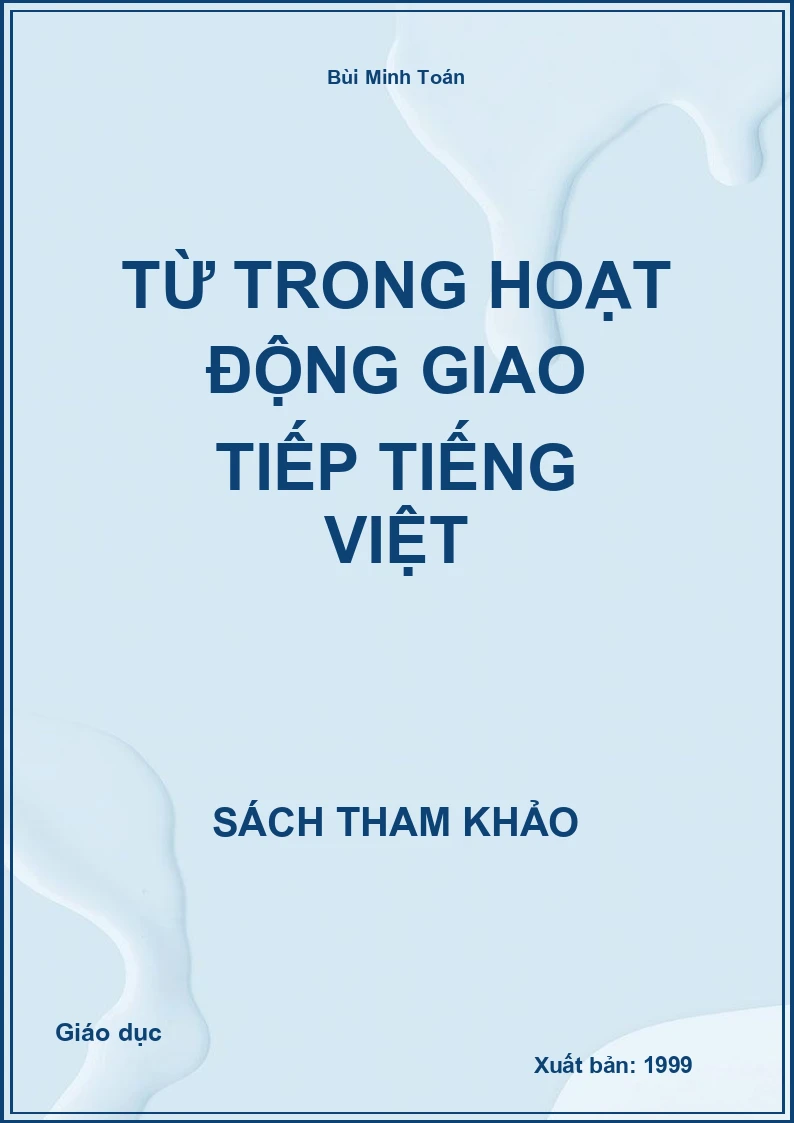 Từ trong hoạt động giao tiếp tiếng việt