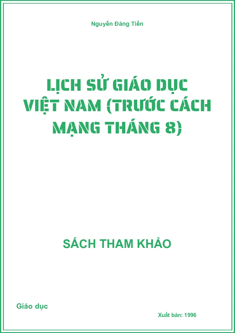 Lịch sử giáo dục Việt Nam (Trước cách mạng tháng 8)