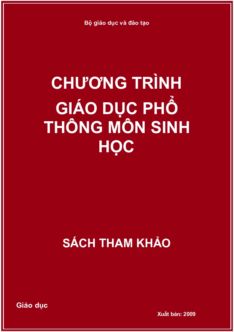 Chương trình giáo dục phổ thông môn Sinh học