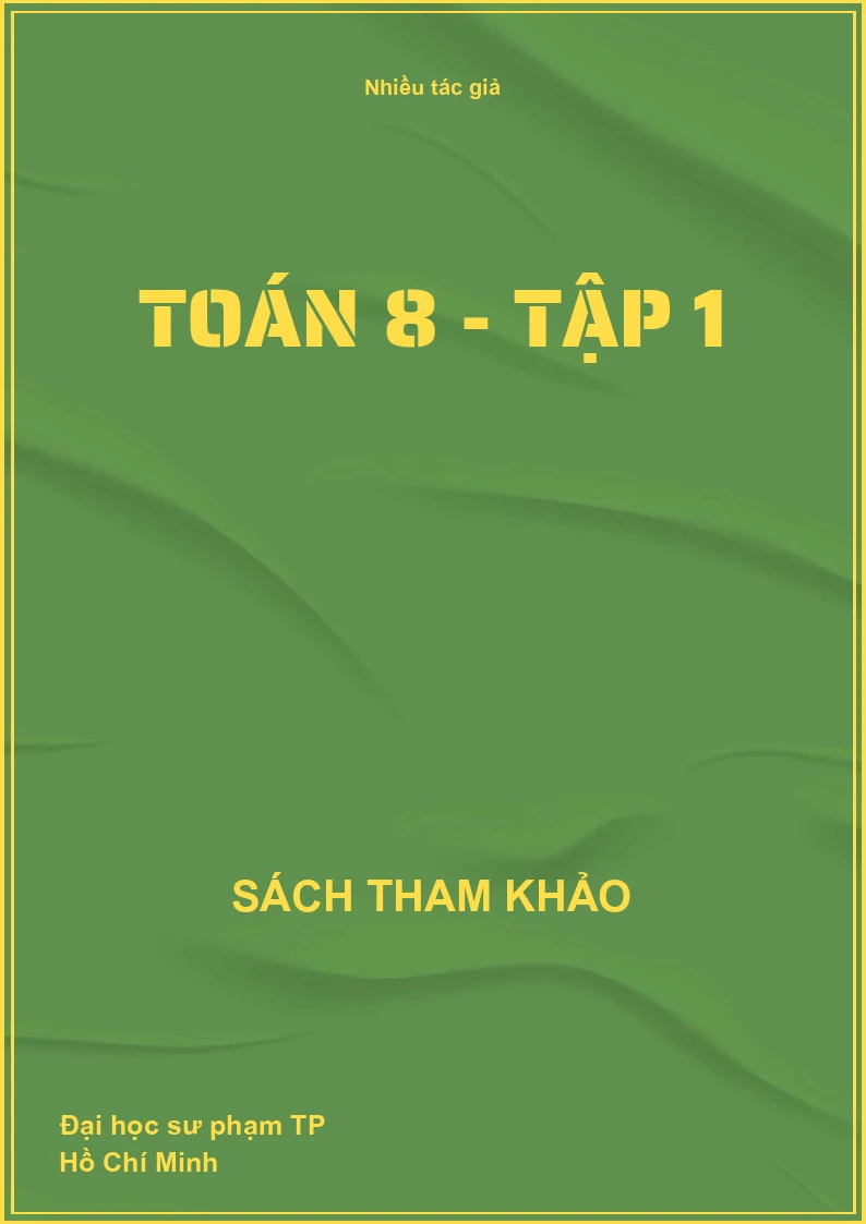 Toán 8 - Tập 1