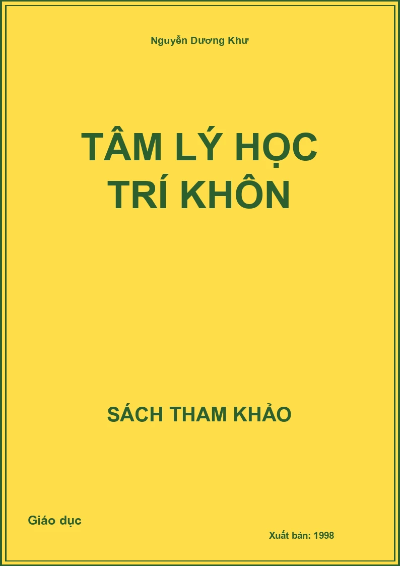 Tâm lý học trí khôn
