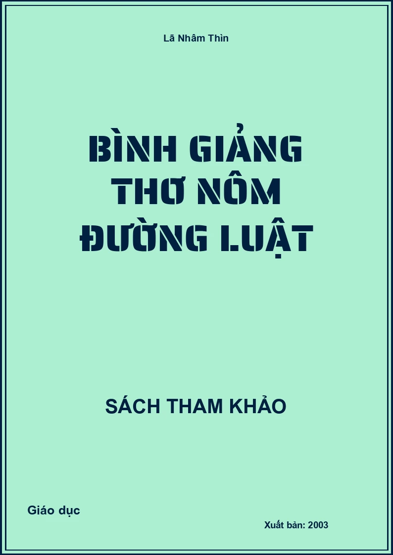 Bình giảng thơ nôm đường luật