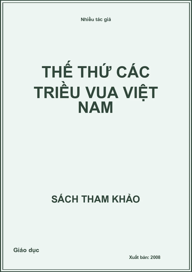 Thế thứ các triều vua Việt Nam