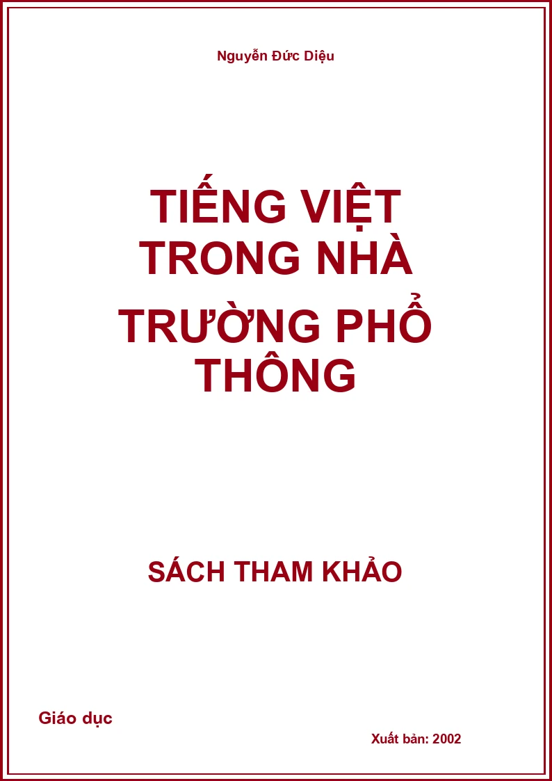 Tiếng việt trong nhà trường phổ thông