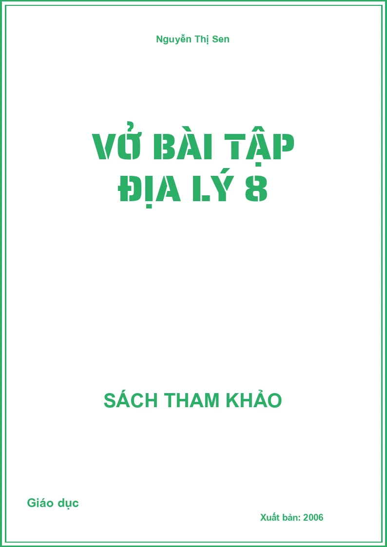 Vở bài tập Địa lý 8