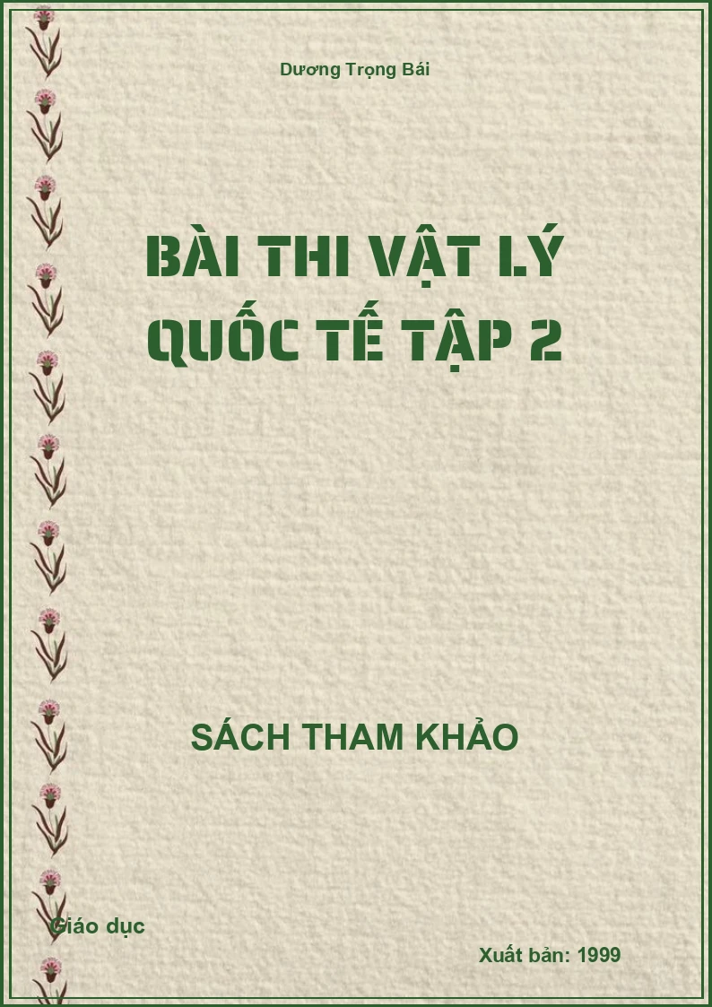 Bài thi Vật lý quốc tế Tập 2