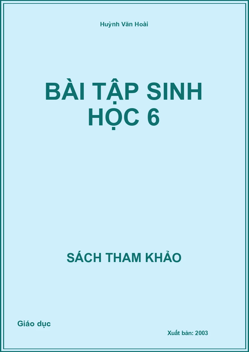 Bài tập Sinh học 6