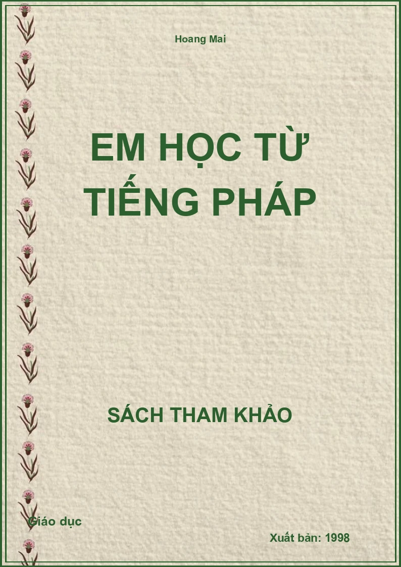 Em học từ tiếng pháp