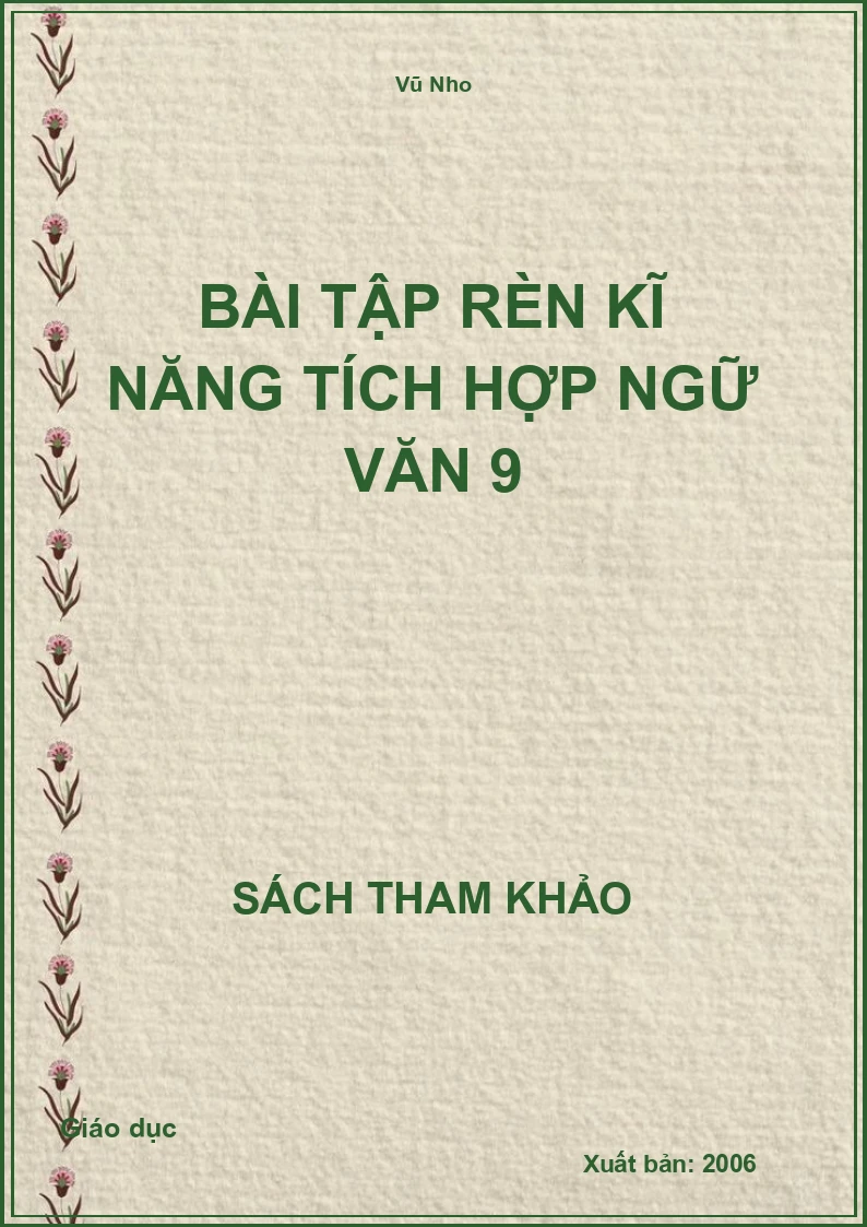 Bài tập rèn kĩ năng tích hợp Ngữ văn 9